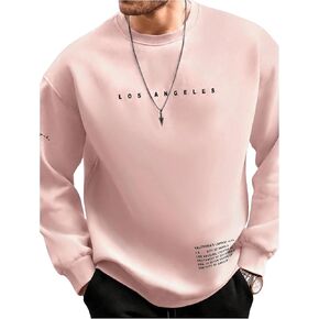 GORGLITTER Men's Bear Print Long Sleeve Sweatshirt Crewneck Casual Pullover Top in Kuwait