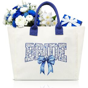 Bride Tote Bag Bride Shower Wedding Gift Pearl Rhinestone Honeymoon Beach Tote Bag for Engagement Bachelorette Party in Kuwait