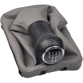 5 Speed Gear Stick Shift Knob Leather Boot for VW Beetle 1998 1999 2000 2001 2002 2003 2004 2005 2006 2007 2008 2009 2010 (Black) in Kuwait