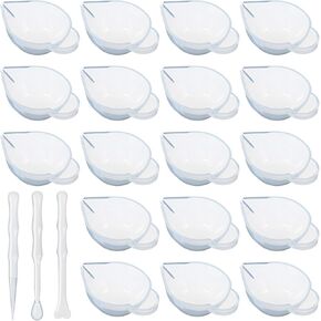 21 Pcs Silicone Mold Cup Dispenser Set, Mini Measuring Mixing Bowls with Spoon Glue Stick Small Scraper, Color Modulation Tools for DIY Epoxy Resin Craft in Saudi Arabia