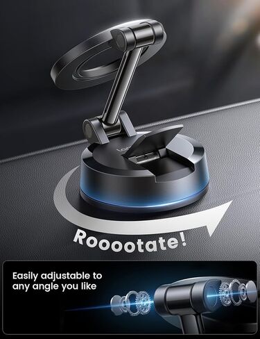 Lamicall for Magsafe Car Mount [70LBS أقوى شفط ومغناطيس فائق] حامل هاتف لسيارتك، حامل هاتف بكوب شفط قابل للتعديل 360 درجة للوحة القيادة والشاحنة الأمامية يناسب هاتف iPhone 17 الذكي in Saudi Arabia