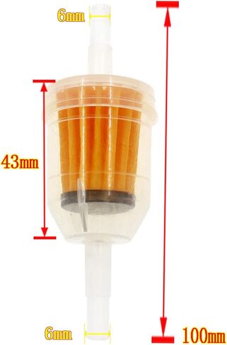 1/4 Inch Fuel Line Gas Filter Compatible with Yamaha G2 G5 G8 G9 G11 G14 G16 G17 G18 G19 G20 G21 G22 G27 G29 TH16 TH18 TH520 TH575 EH12 EH65 EH72 EX13 Decks Club Car Lawn Mower Tractor Gator in Saudi Arabia