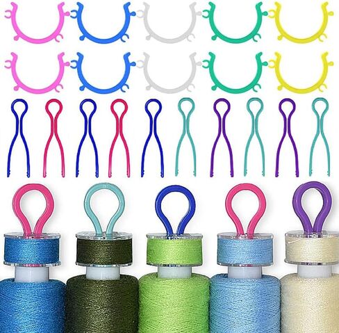 80 Pcs Bobbin Holder Clips, Sewing Thread Spools Clips, Sewing Machine Tools for Thread Spool Organizing with Thread Clips Holder, Storage Needle and Thread to Prevent Thread Loops in Saudi Arabia