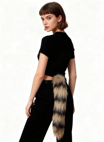 ذيل ثعلب من الفرو الصناعي لحفلات الهالوين التنكرية in Kuwait