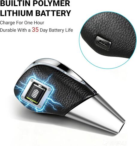 مقبض ناقل الحركة الجلدي للسيارة - مقبض ناقل الحركة بإضاءة LED مع 7 ألوان خفيفة، فتحة عالمية 8/10/12 مم، متوافق مع تويوتا مازدا، للسيارات التي لا تحتوي على مقابض ناقل الحركة in Kuwait