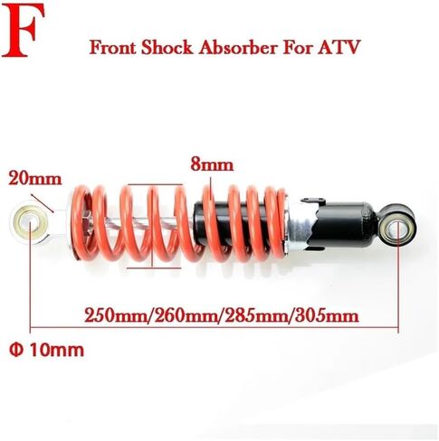 250mm 285mm 325mm / 305mm / 350mm Front Rear Shock Absorber Spring for 50cc 110cc 125cc 250CC ATV Go Kart Buggy Pit Dirt Bike(R 285mm 9mm) in Saudi Arabia