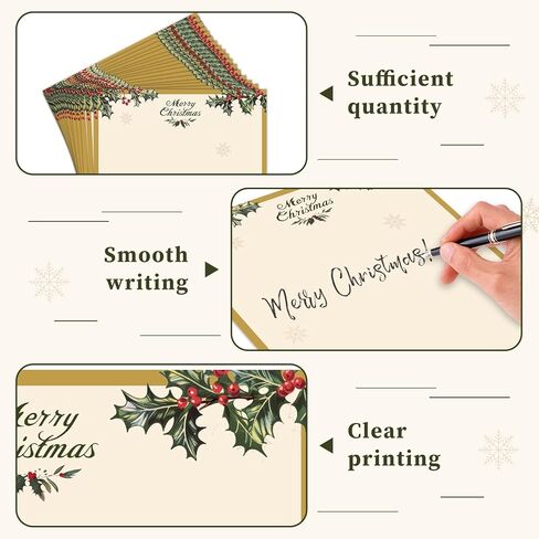100 PCS Red Christmas Bulbs Letterhead Christmas Border Computer Paper Stationery paper for Note Letters to Santa Holiday Printer Paper Invitations Office School 8.5 x 11 In in Saudi Arabia
