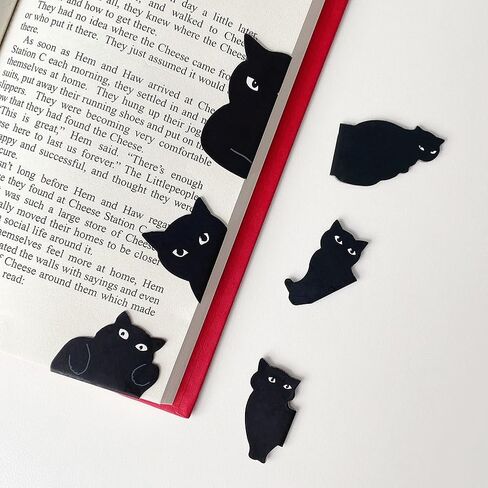 6 Pack Magnetic Bookmarks Cute Bookmark Clip Set for Women Book Lover Teachers Students for Accessories for School Office Home Cat Magnet Page Markers in Saudi Arabia