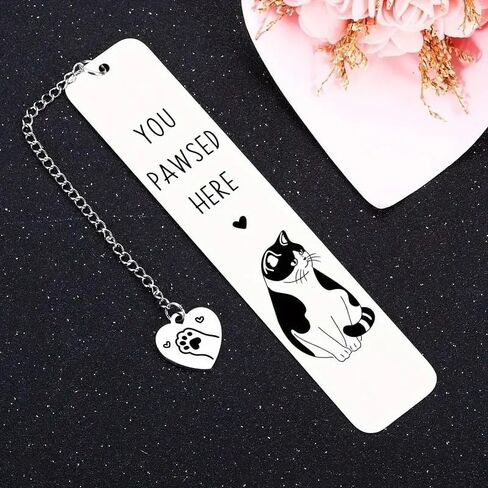Stainless Steel Bookmark - Handcrafted Literary Gift for Cat Lovers, Readers,Idea for Birthdays, Christmas Gifts in Saudi Arabia