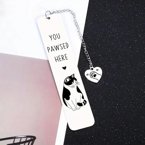 Stainless Steel Bookmark - Handcrafted Literary Gift for Cat Lovers, Readers,Idea for Birthdays, Christmas Gifts in Saudi Arabia