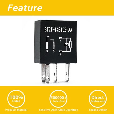 8T2T14B192Aa 8T2T-14B192-Aa 12 Pcs 4 Pin Multi Purpose Relay Fit for Ford F150 F250 F-350 F-450 F-550 F150 F250 F350 F450 F550 Super Duty Fusion Expedition in Saudi Arabia