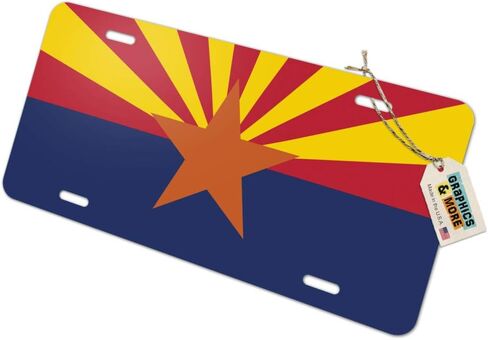 GRAPHICS & MORE Arizona State Flag Novelty Metal Vanity License Tag Plate in Saudi Arabia
