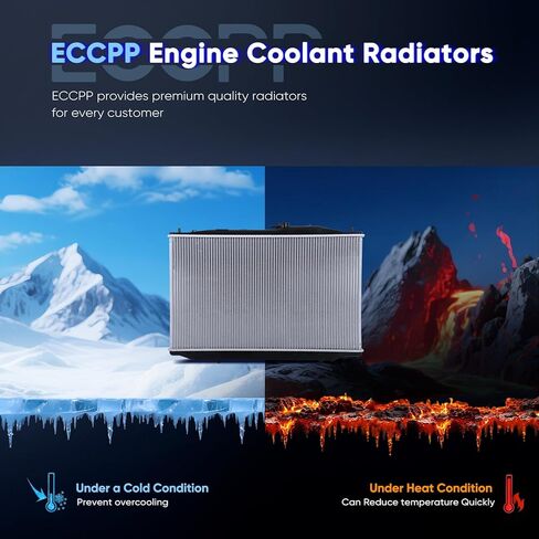 ECCPP 2939 Engine Coolant Radiator Compatible with 2007-2008 for Acura TL 3.2L 3.5L,Replace# 2939, CU2939, 19010RDAA62,8012939,AC3010144 Aluminum Core Automotive Replacement Engine Radiators in Saudi Arabia