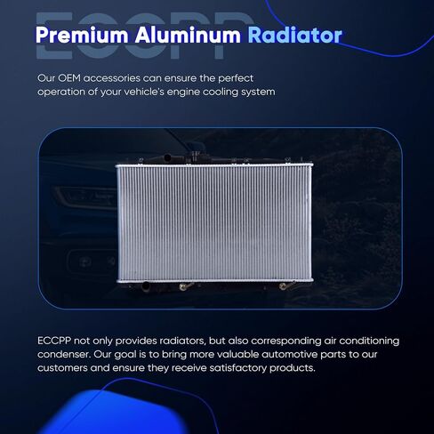 ECCPP 2939 Engine Coolant Radiator Compatible with 2007-2008 for Acura TL 3.2L 3.5L,Replace# 2939, CU2939, 19010RDAA62,8012939,AC3010144 Aluminum Core Automotive Replacement Engine Radiators in Saudi Arabia