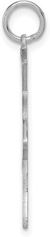 JewelryWeb 14k White Gold Laser Etched Satin Polished Ballerina Charm 30.4x22.6mm Pendant Necklace for Women in Saudi Arabia