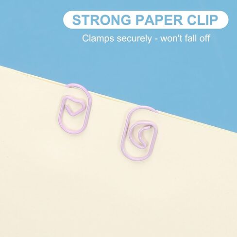 PATIKIL 120pcs Paper Clip, 20mm Mini Heart Paper Clip Cute Metal Clips Rust-Proof Strong Durable Bulk for Office, Pink in Saudi Arabia