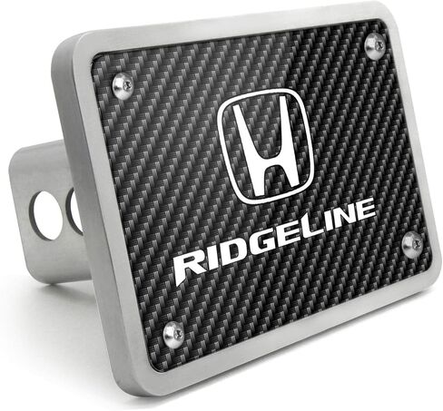 iPick Image Made for Honda Ridgeline UV Graphic Carbon Fiber Texture Billet Aluminum 2 inch Tow Hitch Cover in Saudi Arabia