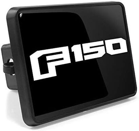 iPick Image, Compatible with - Ford F-150 New UV Graphic Black Metal Face-Plate on ABS Plastic 2 inch Tow Hitch Cover in Saudi Arabia