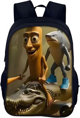 Italian Brainrot-Duty Polyester Backpack | Ultra-Durable School Bag for Boys & Girls | Large Capacity, Lightweight Design with Multi-Compartments | Perfect for School, Travel & Hiking in Saudi Arabia