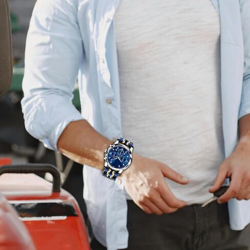 Juntan 7 Beads Quick Release Watch Band, 20mm 22mm Stainless Steel Watch Strap for Men Women, Adjustable Business Metal Watch Bracelet with Butterfly Clasp Multiple Colors in Kuwait