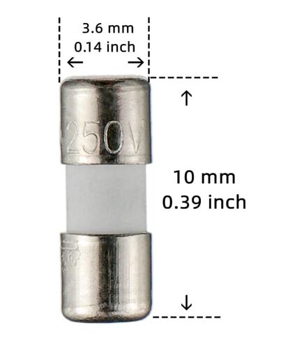 (25Pcs) 8A, F8A, 8A250V, F8A250V, Mini Fuse, F8A 250V, Fast-Blow Mini Ceramic Fuse 3.6 * 10mm (0.14 * 0.39in) in Saudi Arabia