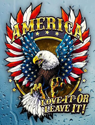 American Bald Eagle Flag Decal Sticker - 12 Inch - Vinyl Car Truck Bumper Patriotic Waterproof Decal Eagle for Car Truck Trailer SUV Van Outdoor Window Wall Laptop Tablet Cup Glass Any Smooth Surface in Saudi Arabia