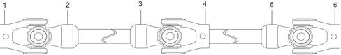 Caltric Front Drive Propeller Shaft Yoke Ujoint Compatible with Kawasaki Mule 3010 Kaf950 B C Diesel 2003-2007 in Saudi Arabia