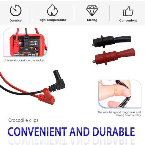 مجسات متعددة 1000V10A وصلات اختبار رقمية متعددة و2 قطعة مقاطع تمساح in Saudi Arabia