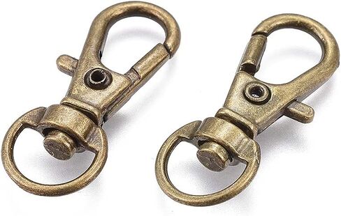20 Pcs Zinc Alloy Swivel D Rings Lobster Claw Clasps Swivel Snap Hook for DIY Keychain Keyring Jewelry Craft Making Backpack Lanyard Hanging, Platinum in Saudi Arabia