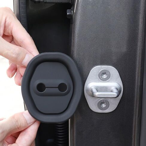 4-Pack Silicone Door Lock Protector Covers for Cars, Shock Absorbing and Collision Prevention Pads for Door Locks, Universal Fit in Saudi Arabia