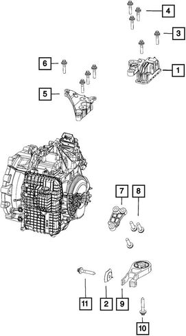 Mopar 68320796AA Engine Mount Support Ram ProMaster City in Saudi Arabia