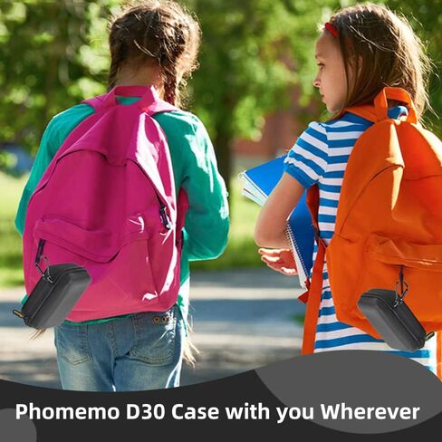 حافظة سوداء لعلامة Phomemo D30 D35 مع 3 لفات من أشرطة الملصقات البيضاء، حقيبة تخزين مقاومة للماء مع 12 × 40 مم (3/8 بوصة × 11/2 بوصة) 160 شريطًا/لفة، ملصق أسود على أبيض ورق حراري ذاتي اللصق in Saudi Arabia
