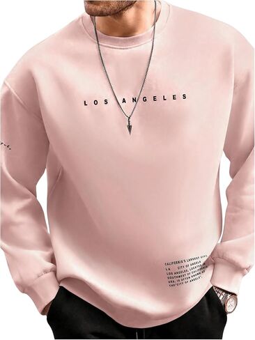 سويت شيرت رجالي من GORGLITTER بطبعة دب وأكمام طويلة وفتحة رقبة مستديرة كاجوال in Kuwait