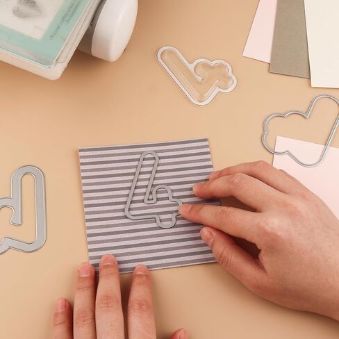Number Dies and Shaker Domes Set for Card Making, 1 Sets Metal Cutting Dies with 6 Pcs Puffy Shaker Covers to Add Dimension Shaker Card Making Handmade Crafts Clear Pouch Cover (Number 1) in Saudi Arabia