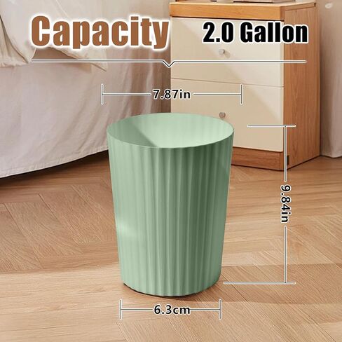 Small Platic 2 Gallon Trash Can - Compact Wastebin for Bathroom, Kitchen, Office, Home Use - Purple in Saudi Arabia