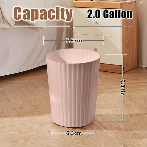 Small Platic 2 Gallon Trash Can - Compact Wastebin for Bathroom, Kitchen, Office, Home Use - Purple in Saudi Arabia