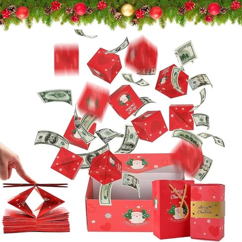 Surprise Gift Boxes for Money, 2025 Newly Folding Pop-Up Explosion Box for Christmas Birthday Anniversary Valentine Proposal (12 Box, Red) in Saudi Arabia