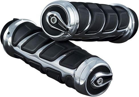 Kuryakyn 6353 Premium Kinetic Handlebar Grips for Electronic Throttle Control: 2008-19 Harley-Davidson Motorcycles, Gloss Black, 1 Pair in Saudi Arabia