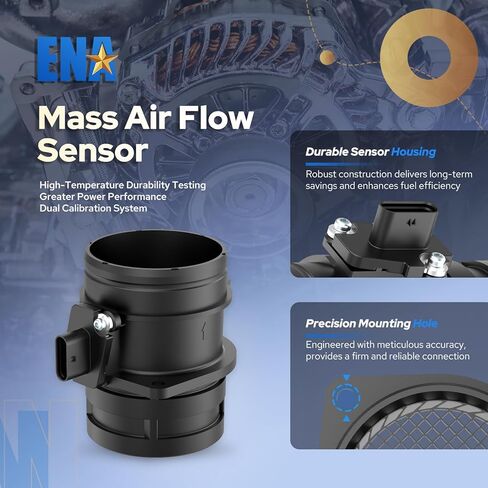 ENA Mass Air Flow Sensor Meter MAF Compatible with Audi A4 A5 A6 Q3 Quattro Volkswagen VW Eos Jetta 2010 2011 2012 2013 2014 2015 2016 Replacement for 06J906461D 245-1282 MAS0402 MAF0116 in Saudi Arabia