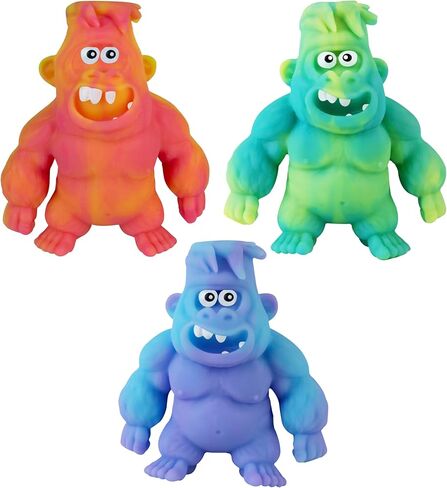 ORB Funkee Monkee Squishy Monkey Mega Hunkee 3 Pack - Stretchy Hunky Funky Monkey Squishy Toys - Squishy Gorilla, Splat Monkey Stress Toys - Funny Collectible Fidget Toys and Gifts for Kids and Adults in Saudi Arabia