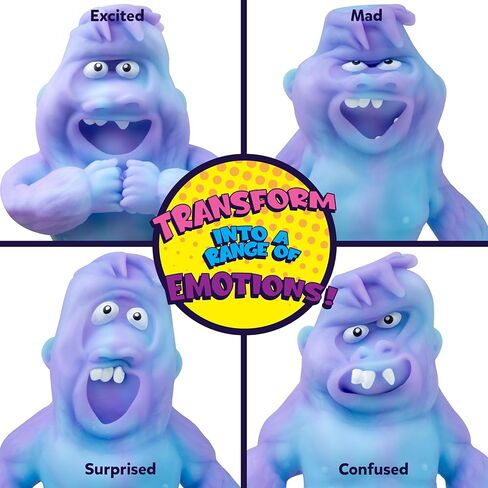 ORB Funkee Monkee Squishy Monkey Mega Hunkee 3 Pack - Stretchy Hunky Funky Monkey Squishy Toys - Squishy Gorilla, Splat Monkey Stress Toys - Funny Collectible Fidget Toys and Gifts for Kids and Adults in Saudi Arabia