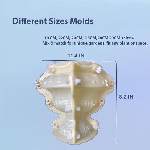 Concrete Planter Molds, Cement Planter Moulds for Indoor and Outdoor Garden Use (20CM) in Saudi Arabia