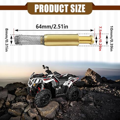 7052037 7052081 شاشة شبكية لمرشح الوقود داخل الخزان مقاس 1/4 بوصة تناسب Polaris Trail، Bearcat 2000 440، Arctic Cat Z 370 440 570، ZR 440 500، Sabercat 500 600 2004، مصفاة خزان الغاز عربات الثلوج قطعتان in Saudi Arabia