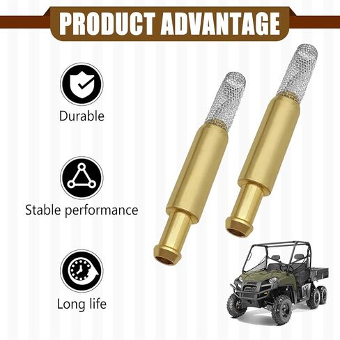 7052037 7052081 شاشة شبكية لمرشح الوقود داخل الخزان مقاس 1/4 بوصة تناسب Polaris Trail، Bearcat 2000 440، Arctic Cat Z 370 440 570، ZR 440 500، Sabercat 500 600 2004، مصفاة خزان الغاز عربات الثلوج قطعتان in Saudi Arabia