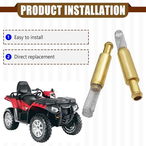 7052037 7052081 شاشة شبكية لمرشح الوقود داخل الخزان مقاس 1/4 بوصة تناسب Polaris Trail، Bearcat 2000 440، Arctic Cat Z 370 440 570، ZR 440 500، Sabercat 500 600 2004، مصفاة خزان الغاز عربات الثلوج قطعتان in Saudi Arabia