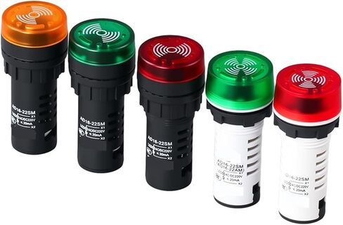 إعلان16-22smLED إنذار الصوت والضوء 220v24v12v فلاش الجرس AC / DC بصوت عال متقطع مع الضوء (16mmACDC24V 交直流) in Saudi Arabia
