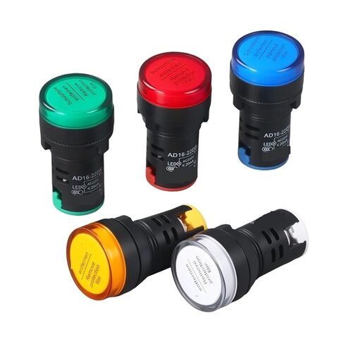 مؤشر الطاقة LED الفتيل AD16-22DS ضوء إشارة خمسة ألوان معزول مؤشر صندوق توزيع مثبطات اللهب (BlueAC220V) in Saudi Arabia