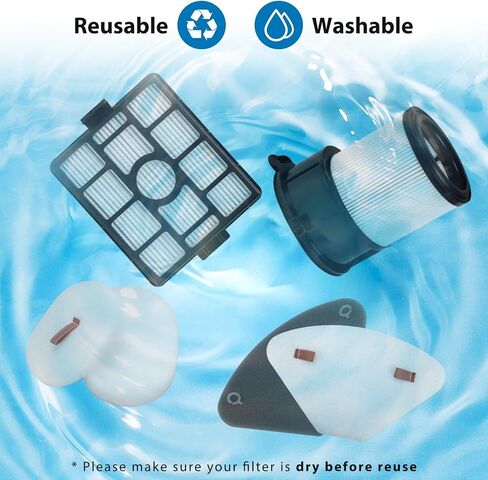 فلتر بديل YUEFENG لمكنسة Shark Detect Pro Max المستقيمة AZ4000 AZ4002 AZ4000C - 2 عبوة من مرشحات HEPA + 4 عبوات من الإسفنج واللباد in Kuwait