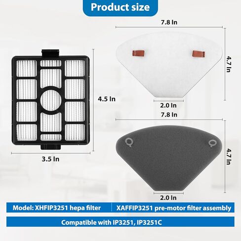فلتر بديل YUEFENG لمكنسة Shark Detect Pro Max المستقيمة AZ4000 AZ4002 AZ4000C - 2 عبوة من مرشحات HEPA + 4 عبوات من الإسفنج واللباد in Kuwait