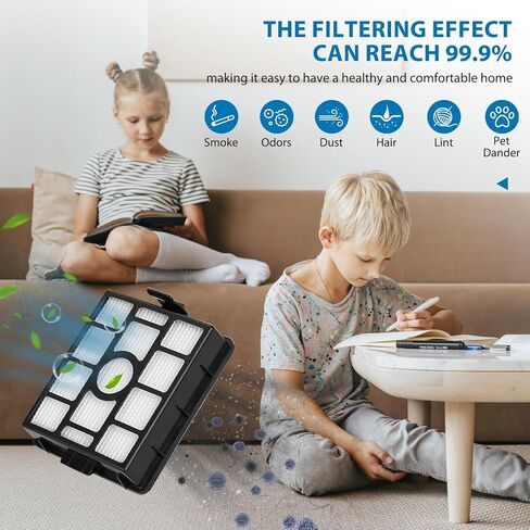 فلتر بديل YUEFENG لمكنسة Shark Detect Pro Max المستقيمة AZ4000 AZ4002 AZ4000C - 2 عبوة من مرشحات HEPA + 4 عبوات من الإسفنج واللباد in Kuwait